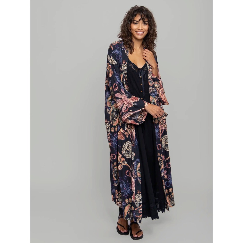 nwt S/M Natural Life long sleeve kimono beach summer party vacation whimsigoth